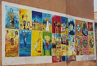 Fresque dans une ruelle